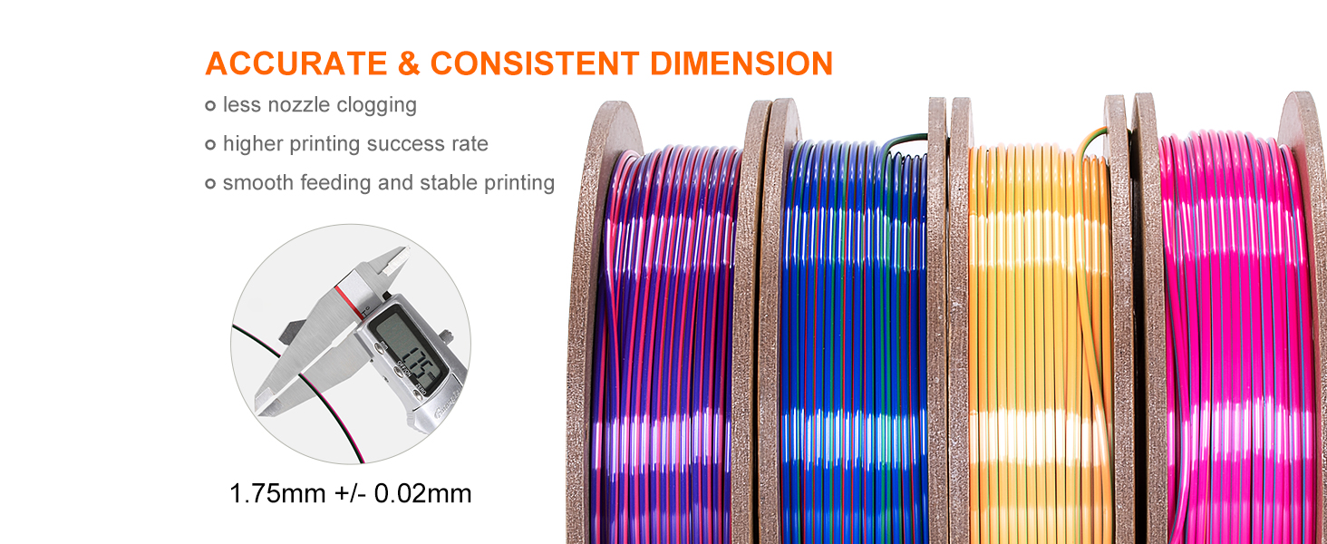 Tri color PLA filament * 4 accurate