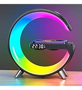 DEECOZY Multi Functional Wireless Charger Atmosphere Lamp, Intelligent Bluetooth Speaker LED Tabl...