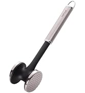 Stainless Steel Meat Tenderizer HIFIND Dual-Sided Hammer For Kitchen Mallet Non-Slip Grip Tenderi...