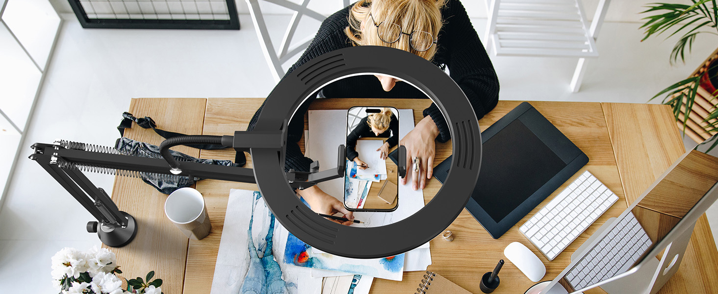 TONOR.Desk.Ring.Light.with.Camera.Mount.Kit