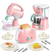 Joyin Play Kitchen Toys, Pretend Food Kitchen Accessories Girls Toy with Coffee Maker, Mixer, Toa...
