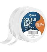 GLUIT New Double Sided Tape Heavy Duty 17.5 lbs Reusable Adhesive Removable Washable Multipurpose...