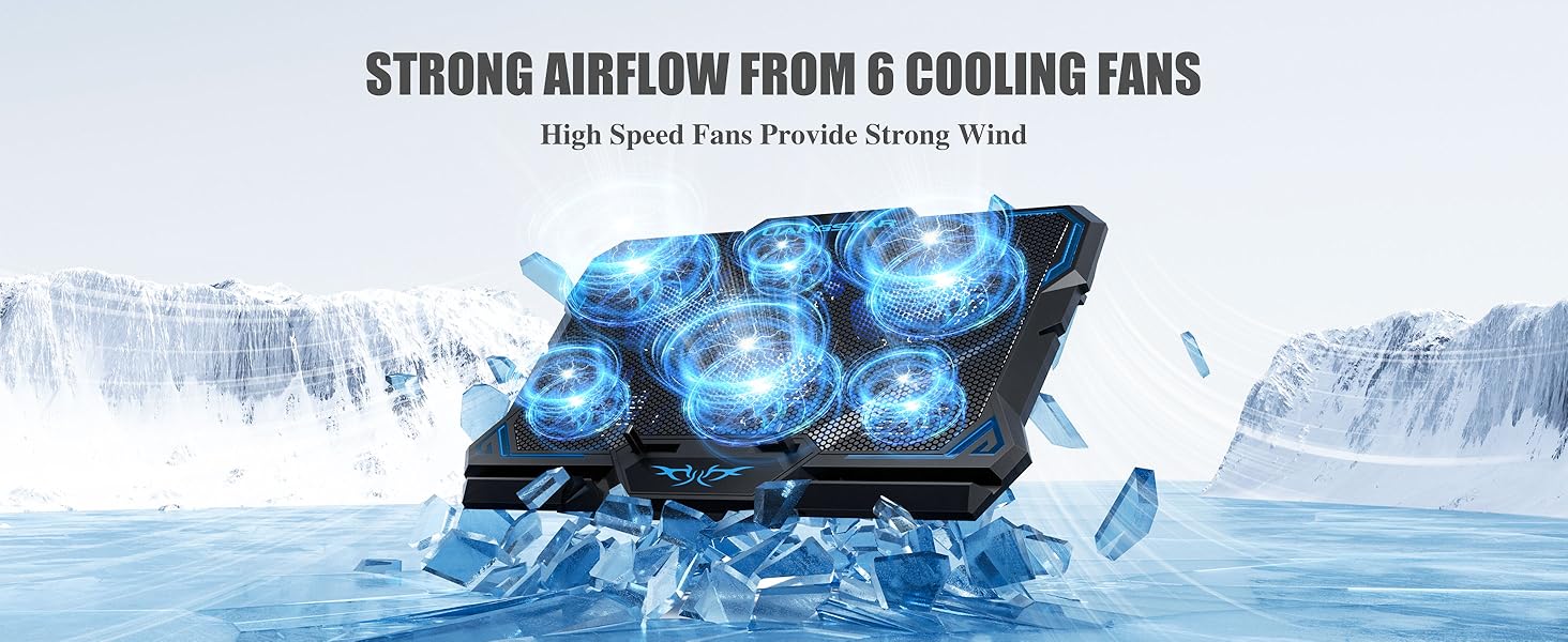 Strong Airflow From 6 Cooling Fans