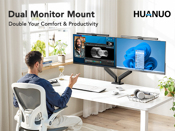 dual monitor mount