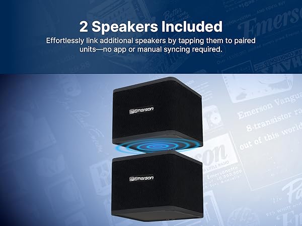 2 speakers included