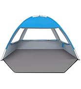 Venustas Beach Tent Sun Shelter for 3/4-5/6-7/8-10 Person, UPF 50+ UV Protection Beach Canopy, Li...