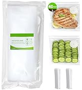 Jexqizy Vacuum Sealer For Food and Vacuum Sealer Bags Large(11.8×13.4in), 40 Reusable Vacuum Seal...