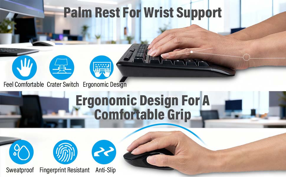 Wireless Keyboard and Mouse Combo