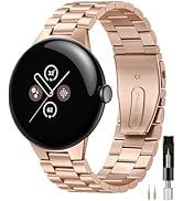 Miimall Metal Band Compatible for Google Pixel Watch 4(2025)/3 45mm 41mm Band, No Gap, Men Busine...