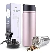Infuser Travel Mug with Removable loose leaf Tea Strainer Bottle 18/8 Stainless Steel Insulated T...