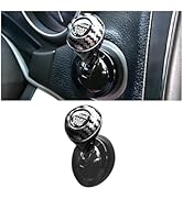Zpana Car Joystick Push to Start Button Cover, Carbon Fiber Cool Metal Vehicle Engine Starter Sto...