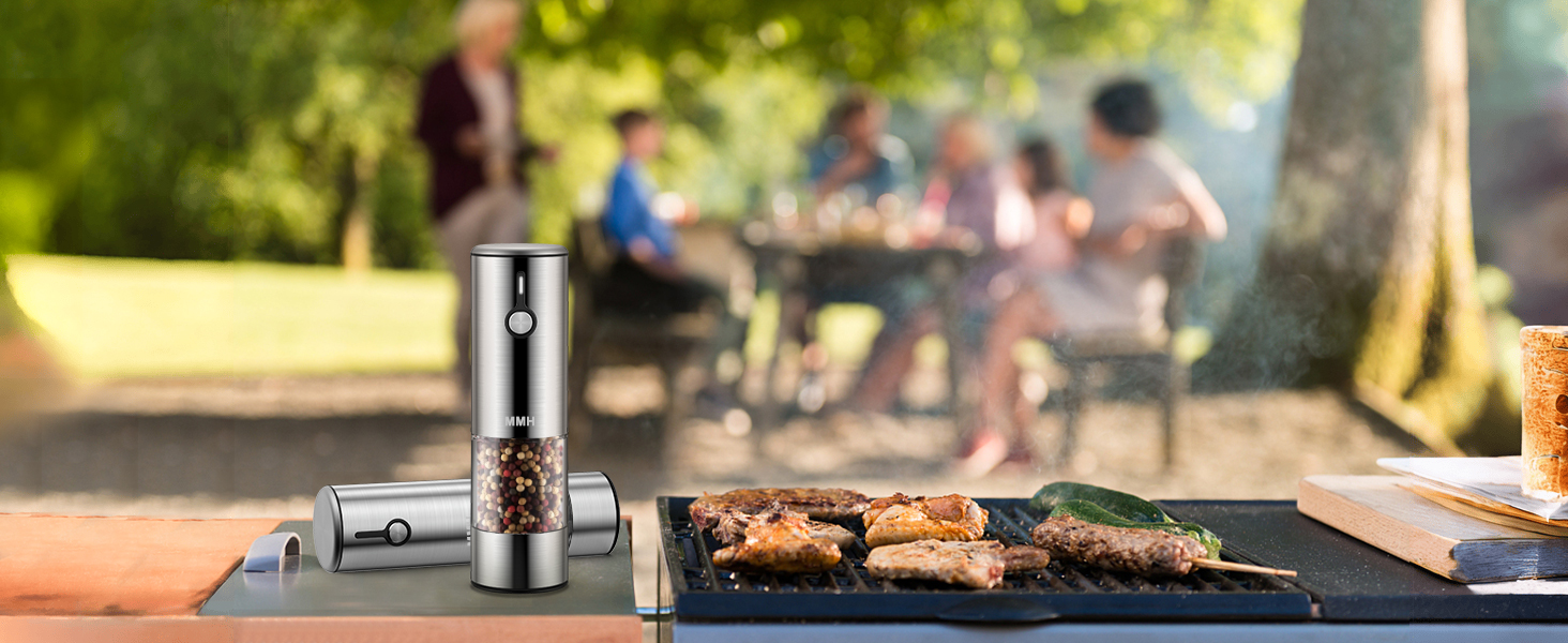 electric salt and pepper grinder set