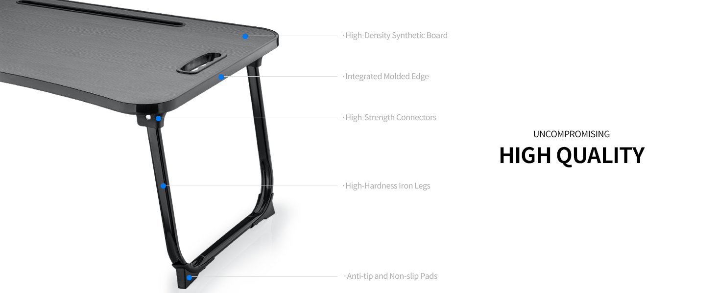ZEAPTAC Laptop Bed Desk, Foldable Lap Table, Portable Study Table