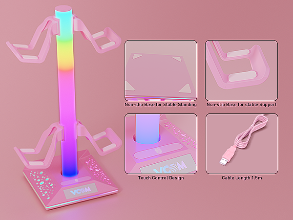 RGB Gaming Headphones Stand