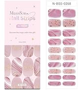 MelodySusie Semi Cured Gel Nail Strips -20 PCS Summer Gel Nail Stickers, Gel Nail Wraps - UV Ligh...