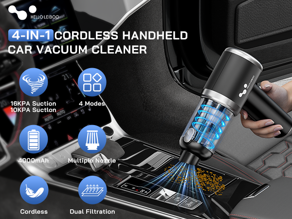 4-IN-1 CORDLESS HANDHELD CAR VACUUM CLEANER