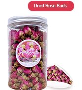 CoolCrafts Dried Rose Buds Edible Rose Tea Fragrant Dried Flowers - Red Rose Buds