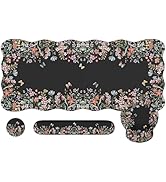 iCasso Desk Mat Set,Large Mouse Pad with Wrist Rest,Ergonomic Keyboard Wrist Support for Women,Gi...