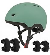 Toddler Helmet and Knee Pads Set for 1-3 Years Old, Kids Bike Helmets with Toddler Knee Pads and ...