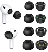 Memory Foam Ear Tips for Airpods Pro 3, Secure Fit, Comfortable, Better Noise Canceling, Replacem...
