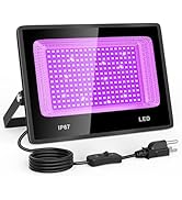 100W Black Light Floodlight - Waterproof IP66 Blacklight Flood Light with On/Off Switch+59in Plug...