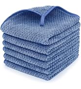 MaopaoBeauty 6 Pack Washcloth Set Towels - Quick Drying &amp; Absorbent Microfiber Gym Towels 13x13 i...