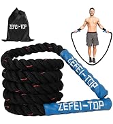 ZEFEI-TOP Jump Rope, 3.75 LB/2.65 LB Weighted Jump Rope for Fitness, Heavy Skipping Rope for Home...