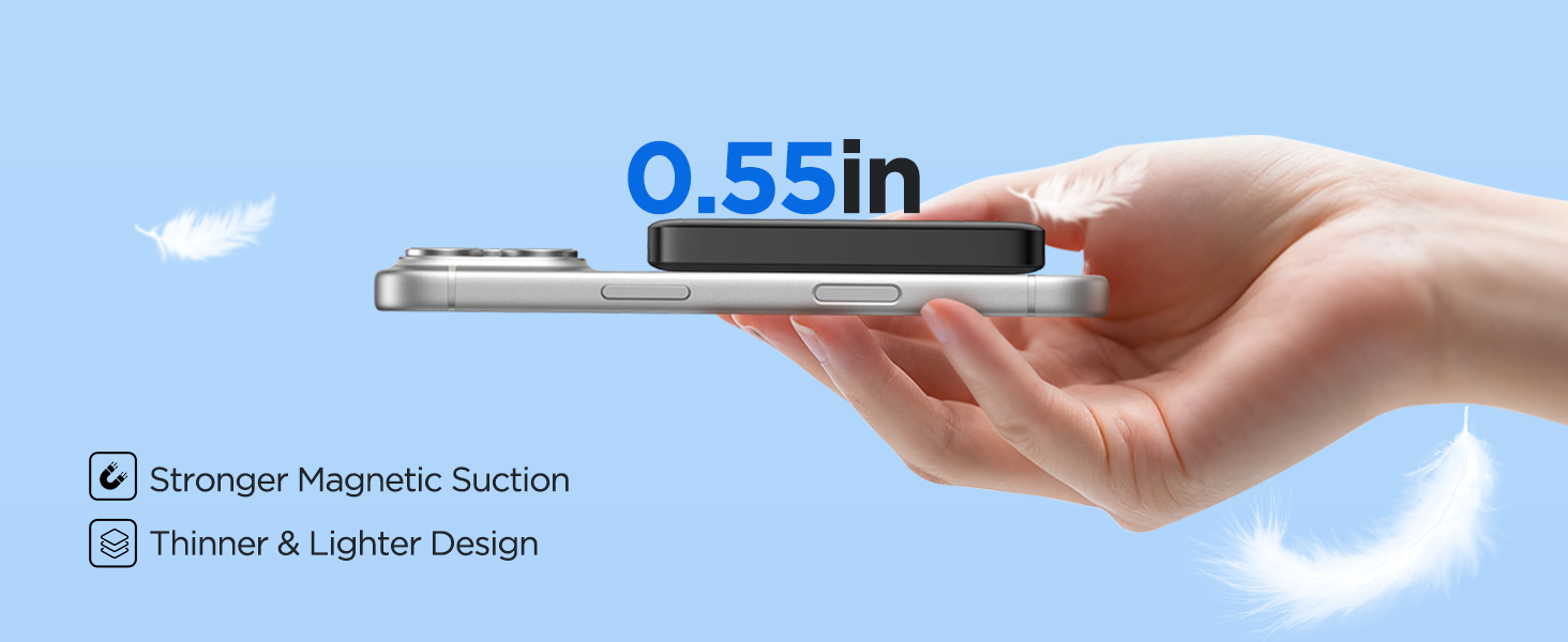 for Magsafe Power Bank,10000mAh Ultra Slim Magnetic Phone Charger Portable Magsafe Battery Pack
