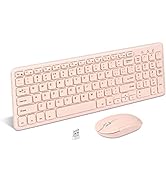 CHUYI Wireless Keyboard and Mouse Combo, Full-Size Cordless Keyboard and Silent Mouse with 1200 D...