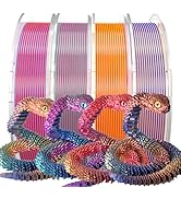PINBALL Silk Rainbow PLA 3D Printer Filament 1.75mm Shiny Multi-Color Changing Filament 3D Printi...