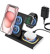 Wireless Charging Station for iPhone 15 Pro Max/14/13/12/11, 25W 3-in-1 Wireless Charger Stand & ...