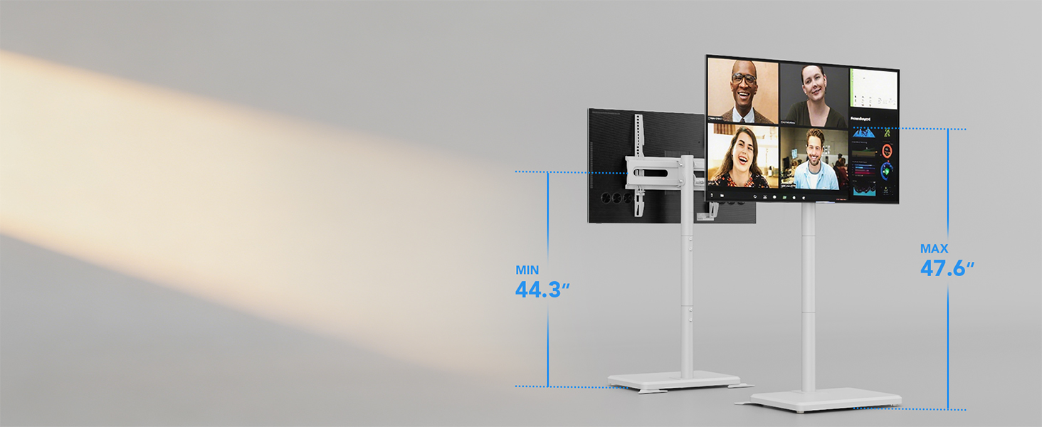 Video conferencing interface showing measurement indicators and multiple participant windows arranged in a grid format.