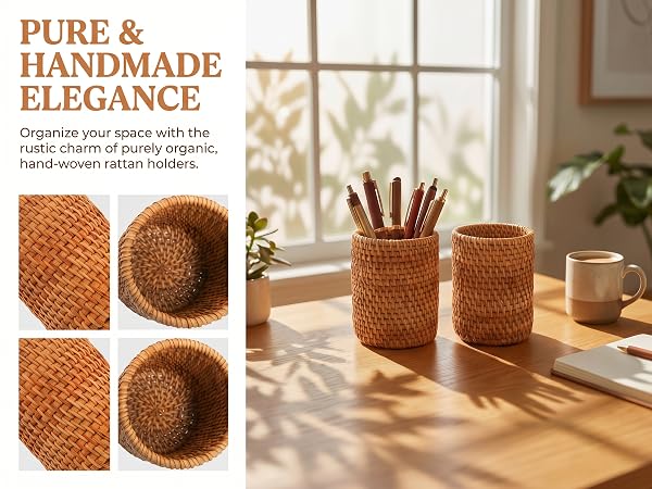 Rattan Pencil Holder