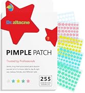 Dr. Zitacne Pimple Patches for Face, Star Hydrocolloid Acne Patches Professional 255 ct. 5 Colors...