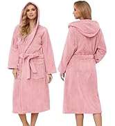 PJGGZ Hooded Bathrobes for Women, Soft Long Towel Robes for Women - Quick Dry yet Warm