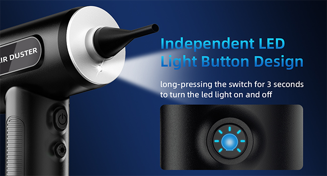 Electric Air Duster with LED Light