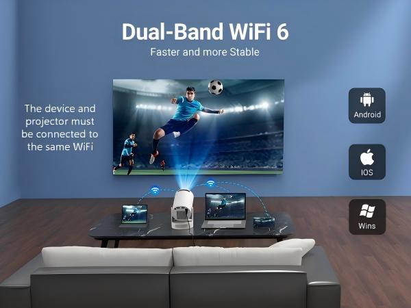 Mini Projector with WiFi and Bluetooth