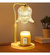 CASTLELIFE Candle Warmer Lamp with Timer &amp; Stepless Dimming, Height Adjustable Electric Wax Warme...