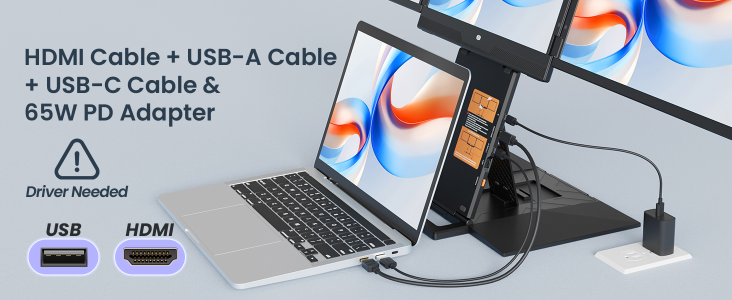 HDMI + USB-A Connection