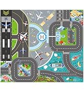 Kids Carpet Playmat Rug, Car Mat for Kids Toy Cars, City Life Educational Road Traffic Carpet Mul...