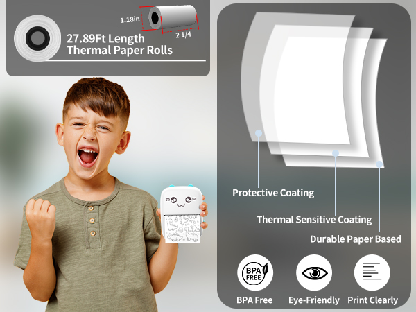 mini printer paper