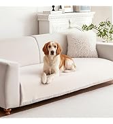 Czoynife Chenille Couch Cover for Pets,Boho Sectional Sofa Cover for 3 Cushion Couch, Washable So...