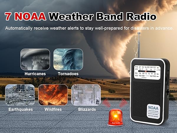 Emergency Portable Radio – NOAA Weather Band &amp; Strong Reception