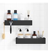 Kitsure Shower Caddy - 2 Pack Adhesive Shower Organizer, Rustproof Metal Shelves, No-Drill Bathro...