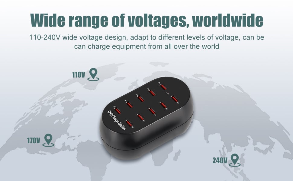 usb charging station usb power strip 100w usb c charger usb c docking station usb-c charger