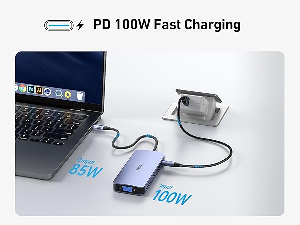 BENFEI 11-in-1 USB C Hub Triple Display Docking Station