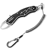 FLISSA 7" Fishing Gripper, Stainless Steel Fishing Lip Gripper with Aluminium Alloy Handle, Light...