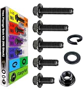 EEEEE Black Metric Hex Flanged Nuts and Bolts Assortment Kit Set M6 Bolt 12mm16mm 20mm 25mm 30mm ...