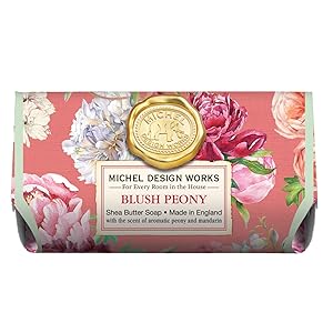 Michel Design Works Large Bath Soap Bar, Blush Peony