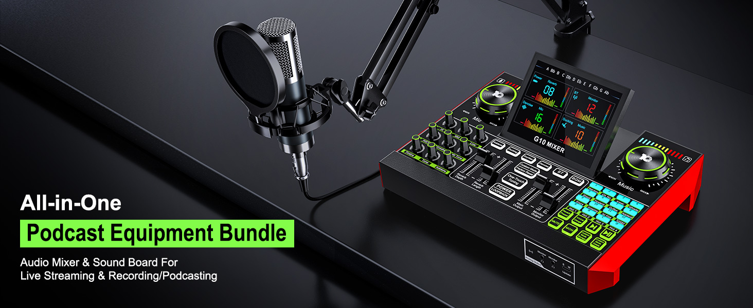 podcast equipment bundle podcast equipment home studio equipment sound card mixer audio